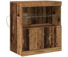 LED Bufetas Ruda 60,5 x 37 x 67 cm Apdirbta mediena