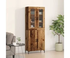 Aukštas spintelė 2 pcs Sena mediena 69,5 x 34 x 180 cm