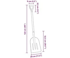 Spade Sidabro 29 x 122 cm Aliuminis