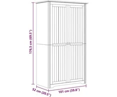 Spinta BODO Medus ruda 53,5 x 99 x 173 cm Apdirbta mediena