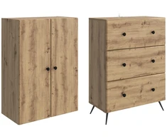 Spintelė 2 vnt. 66 x 34,5 x 90 cm Apdirbta mediena
