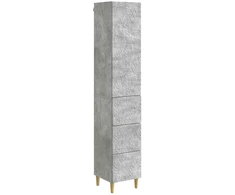 Spintelė 2 pcs Betono pilka 33 x 34,5 x 90 cm Apdirbta mediena
