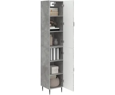 Spintelė 2 pcs Betono pilka 33 x 34,5 x 89,5 cm