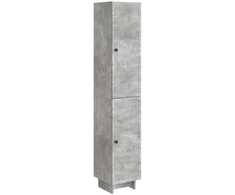 Spintelė 2 pcs Betono pilka 34,5 x 33 x 90 cm Apdirbta mediena