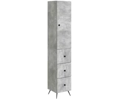 Spintelė 2 pcs Betono pilka 34,5 x 34,5 x 90 cm