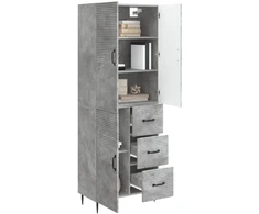 Spintelė 2 pcs Betono pilka 66 x 34,5 x 89,5 cm