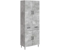 Spintelė 2 pcs Betono pilka 66 x 34,5 x 89,5 cm