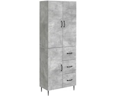 Spintelė 2 pcs Betono pilka 66 x 34,5 x 89,5 cm