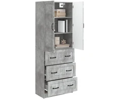 Spintelė 2 pcs Betono pilka 66 x 34,5 x 87 cm Apdirbta mediena