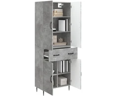Spintelė 2 pcs Betono pilka 66 x 34,5 x 89,5 cm