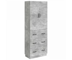 Spintelė 2 pcs Betono pilka 66 x 34,5 x 87 cm Apdirbta mediena