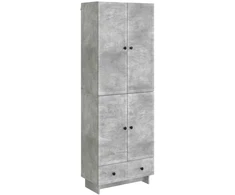 Spintelė 2 pcs Betono pilka 66 x 34,5 x 95 cm Apdirbta mediena