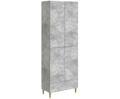 Spintelė 2 pcs Betono pilka Apdirbta mediena