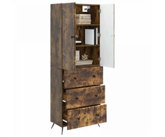 Spintelė 2 pcs Dūminio ąžuolo 66 x 34,5 x 90 cm