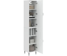 Spintelė 2 pcs Itin blizgi balta 33 x 34,5 x 89,5 cm