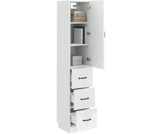 Spintelė 2 pcs Itin blizgi balta 33 x 34,5 x 87 cm