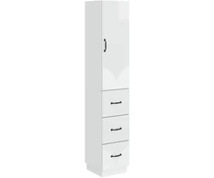 Spintelė 2 pcs Itin blizgi balta 33 x 34,5 x 87 cm