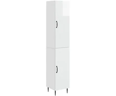 Spintelė 2 pcs Itin blizgi balta 33 x 34,5 x 89,5 cm