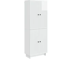 Spintelė 2 pcs Itin blizgi balta 66 x 34,5 x 90 cm