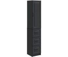 Spintelė 2 pcs Juoda 33 x 34,5 x 87 cm Apdirbta mediena