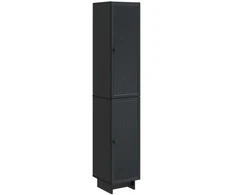 Spintelė 2 pcs Juoda 34,5 x 33 x 90 cm Apdirbta mediena
