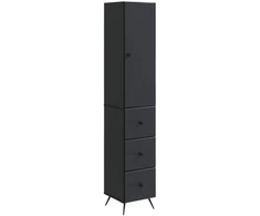 Spintelė 2 pcs Juoda 34,5 x 34,5 x 90 cm Apdirbta mediena