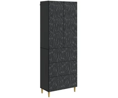 Spintelė 2 pcs Juoda 66 x 34,5 x 90 cm Apdirbta mediena