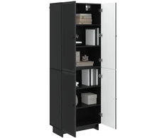 Spintelė 2 pcs Juoda 66 x 34,5 x 90 cm Apdirbta mediena
