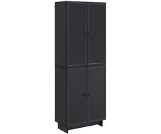 Spintelė 2 pcs Juoda 66 x 34,5 x 90 cm Apdirbta mediena