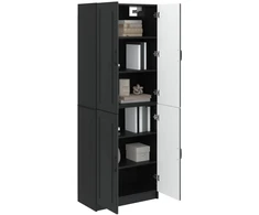 Spintelė 2 pcs Juoda Apdirbta mediena