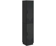 Spintelė 2 pcs Juoda Apdirbta mediena