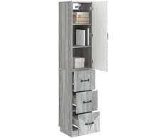 Spintelė 2 pcs Pilka Sonoma 33 x 34,5 x 87 cm Apdirbta mediena