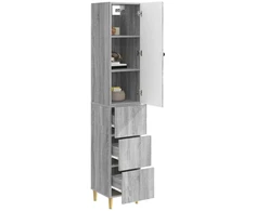 Spintelė 2 pcs Pilka Sonoma 33 x 34,5 x 90 cm Apdirbta mediena