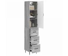 Spintelė 2 pcs Pilka Sonoma 33 x 34,5 x 90 cm Apdirbta mediena