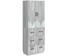 Spintelė 2 pcs Pilka Sonoma 66 x 34,5 x 87 cm Apdirbta mediena