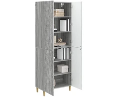 Spintelė 2 pcs Pilka Sonoma Apdirbta mediena