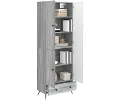 Spintelė 2 pcs Pilka Sonoma Apdirbta mediena