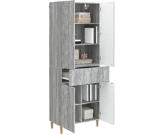 Spintelė 2 pcs Pilka Sonoma Apdirbta mediena
