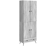 Spintelė 2 pcs Pilka Sonoma Apdirbta mediena