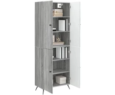 Spintelė 2 pcs Pilka Sonoma Apdirbta mediena
