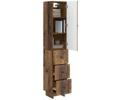Spintelė 2 pcs Sendintos medienos 33 x 34,5 x 90 cm