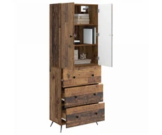 Spintelė 2 pcs Sendintos medienos 66 x 34,5 x 90 cm