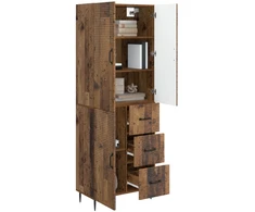 Spintelė 2 pcs Sendintos medienos 66 x 34,5 x 89,5 cm