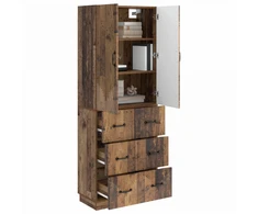 Spintelė 2 pcs Sendintos medienos 66 x 34,5 x 87 cm
