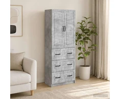 Spintelė 2 vnt. 66 x 34,5 x 87 cm Apdirbta mediena Betono pilka