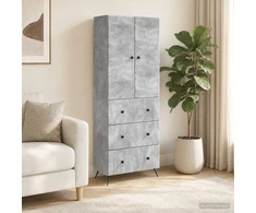 Spintelė 2 vnt. 66 x 34,5 x 90 cm Apdirbta mediena Betono pilka