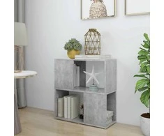 Spintelė knygoms, betono pilkos spalvos, 60x24x63cm, MDP
