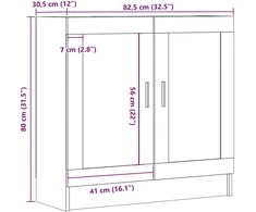 Spintelė knygoms, sendintos medienos, 82,5x30,5x80cm, MDP
