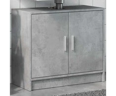 Spintelė praustuvui, betono, 63x29x55cm, apdirbta mediena