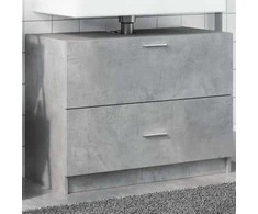 Spintelė praustuvui, betono, 78x37x59cm, apdirbta mediena
